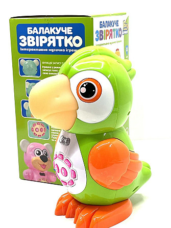 Музична іграшка Limo Toy Балакуче звірятко Попуга з сенсором і підсвічуванням Зелений (FT 0041) Чернигов - изображение 4