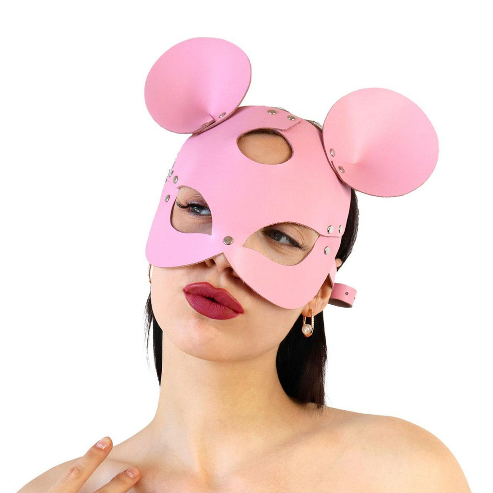 Шкіряна маска мишки Art of Sex - Mouse Mask, колір Рожевий Sex Aura Київ - фото 1