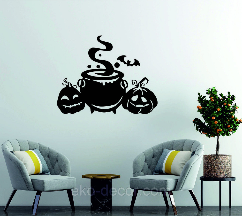 Декоративне настінне Панно «Коток відьми», Декор на стіну 90*70 см, Чорний Київ - фото 3