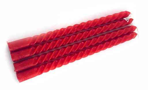 Свечи витые красные 4 шт Киев