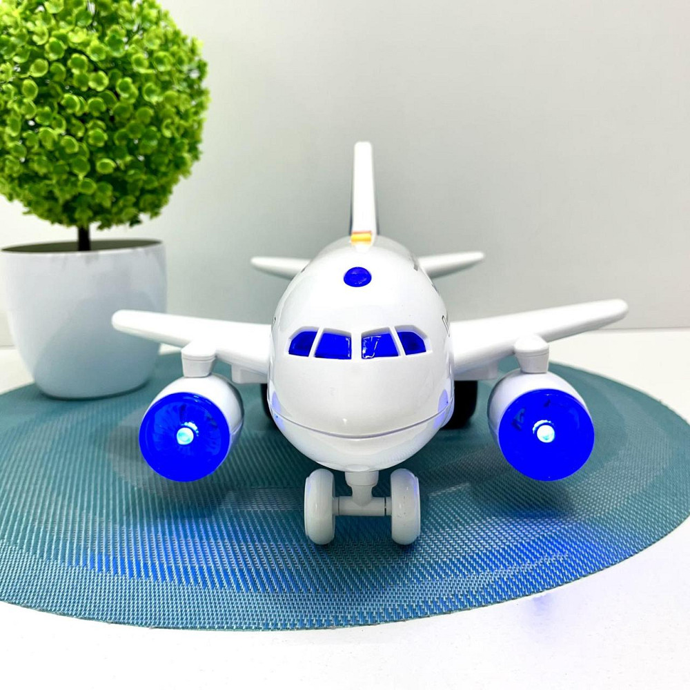 Літак інерційний з музикою підсвічуванням масштаб 1:160 Білий (WY720A/B) Чернігів - фото 7