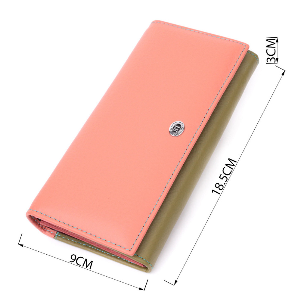 Практичный кошелек для женщин из натуральной кожи ST Leather 22520 Разноцветный Киев - изображение 3