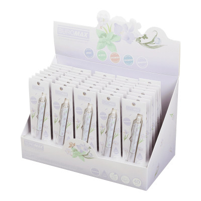 Ручка гелевая Buromax автоматическая BLOSSOM, 0.5 мм, ароматный грип, Шафран, синие чернила, в блистере (BM.8368-07) Винница - изображение 3