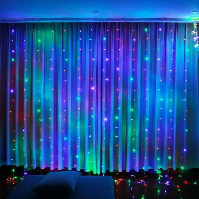 Світлодіодна гірлянда Штора 3х3м 400 LED Мульти Вінниця - фото 1