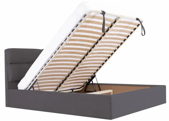 Кровать Двуспальная Oxford VIP 180 х 190 см Мисти Dark Grey С дополнительной металлической цельносварной рамой Темно-серый Киев