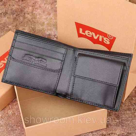Чоловічий шкіряний гаманець Levis (4452) Київ