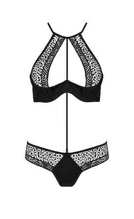 Комплект белья с ажурными вставками SCARLET BIKINI black S/M - Passion Sex Aura Киев
