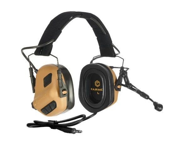 Комплект активные наушники Earmor M32(x) + крепление чебурашки M16C (Койот) Киев - изображение 2