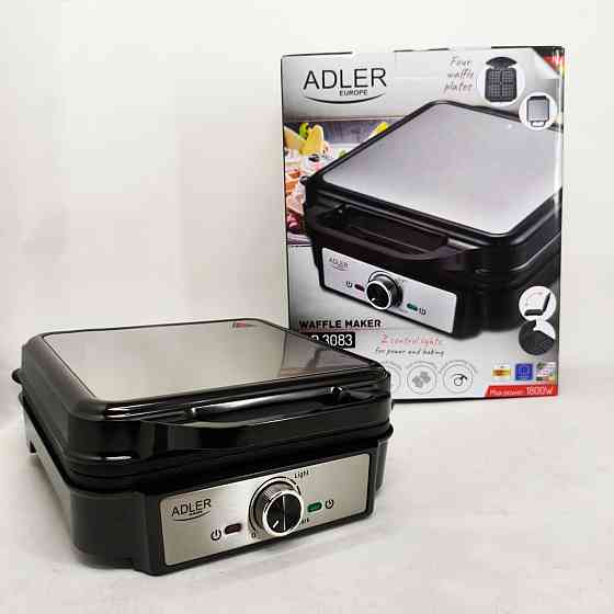Электрическая вафельница Adler AD 3083 с антипригарным покрытием, регулировкой температуры и 1800Вт GC-21 Львов