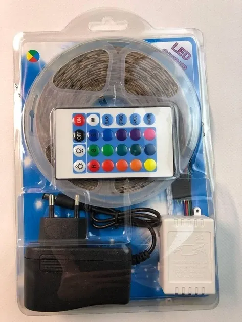 Стрічка SMD 3528 5м RGB Комплект 2033 кольоровий діод Одеса - фото 4