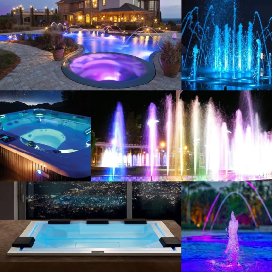 Прожектор светодиодный для бассейнов Aquajoy 008 546LED 33 Вт RGB. с закладной Киев