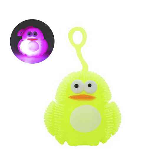 Іграшка-антистрес їжачок "Пінгвін" MS 3575(Yellow) блимає, 7 см Вінниця
