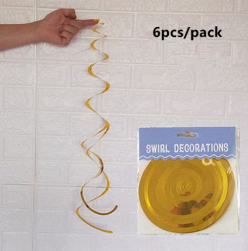 Дождик гирлянда 6 полосочек 70 см золотистый Киев - изображение 3