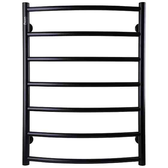 Рушникосушарка UNIO LD W 700-500-7 BLK Драбинка Дуга вода чорна (000021614) Київ