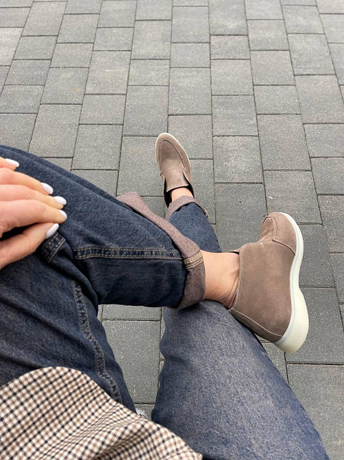 Лоферы женские GREMMY капучино натуральная замша высота от пятки 8 см (207/1) Коломыя - изображение 6