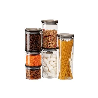 Ємність для сипучих продуктів Ardesto Fresh скло, пластик 900 мл (AR1309SF) Вінниця - фото 8