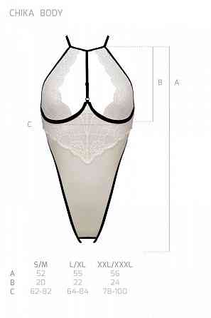 Боді з доступом Passion CHIKA BODY L/XL, cream Sex Aura Київ