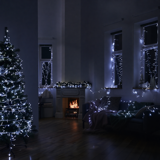 Вулична гирлянда "Різдвяна фея" 100 м, 1000 LED, біла Київ