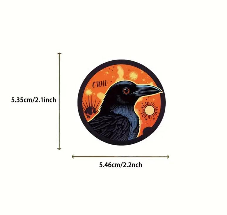 Готические наклейки с воронами, Водонепроницаемые виниловые наклейки с воронами, стикер 50 штук. Киев - изображение 4