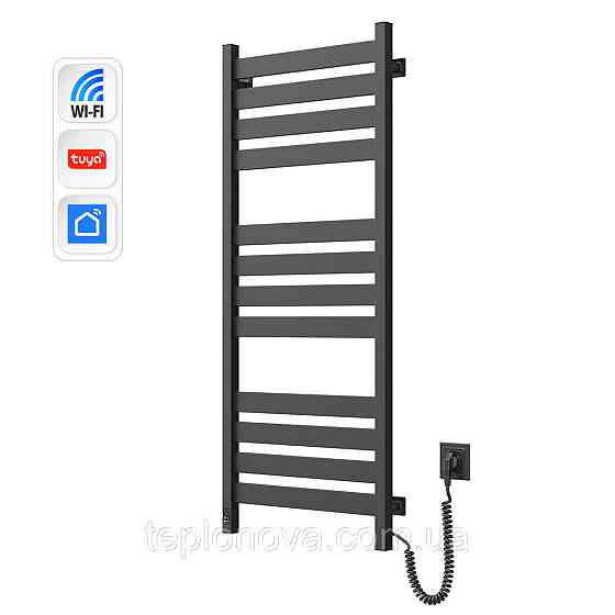 Полотенцесушитель Largo 500х1200 Sensor с Wi-Fi, правый с таймером, черный муар Черновцы