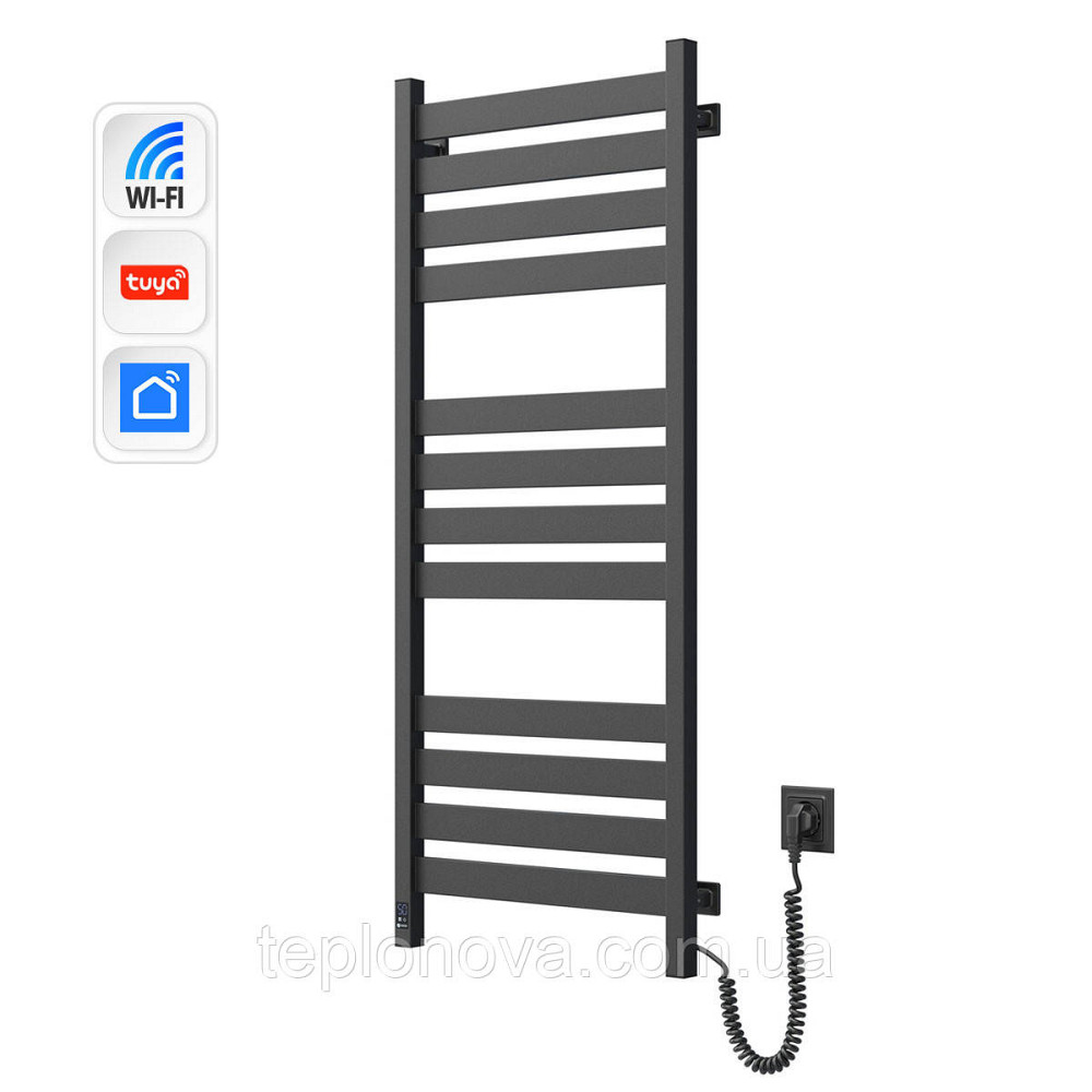 Сушарка для рушників Largo 500х1200 Sensor з Wi-Fi, права з таймером, чорний муар Чернівці - фото 3