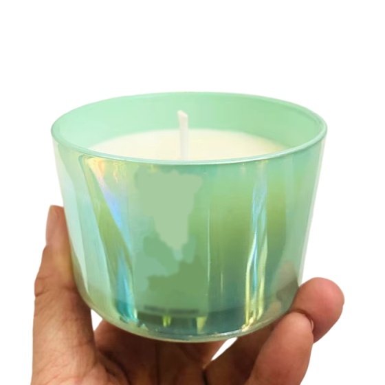 Свеча в чаше ручной работы в зеленом цвете Каменец-Подольский