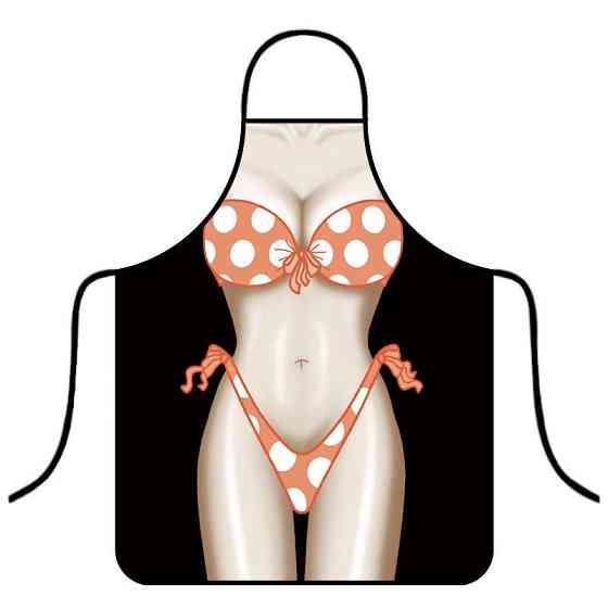 Жіночий фартух для кухні з малюнком 55 на 45 см різнобарвний Київ