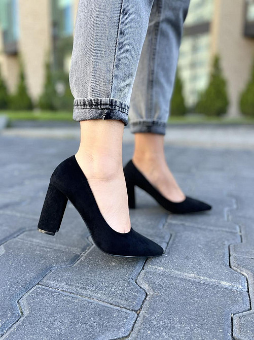 Comer Туфлі жіночі COMER чорні еко-замша 39р. каблук 8см (1971) Коломия - фото 5