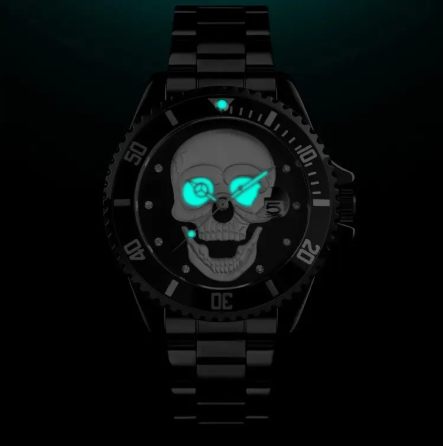 Годинник чоловічий наручний з черепом Skmei 9195 (Чорний) Вінниця