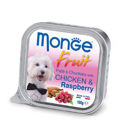 Консервы для собак Monge DOG FRUIT курица с малиной 100 г (8009470013215) Винница - изображение 1