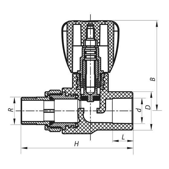 Вентиль радіаторний прямий PPR 25x3/4 (Koer K0166.PRO) (KP0214) Київ