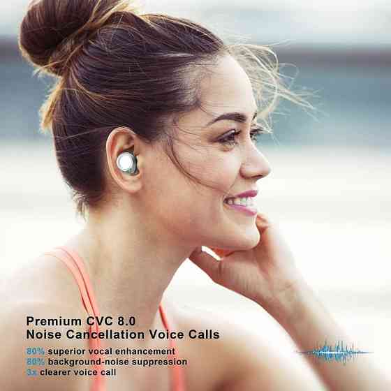 Бездротові навушники IDE11 Bluetooth 5.1 TWS: Спортивні, Водонепроникні IPX7, HI-FI звук, 48 годин роботи, USB-C, Чорні Київ