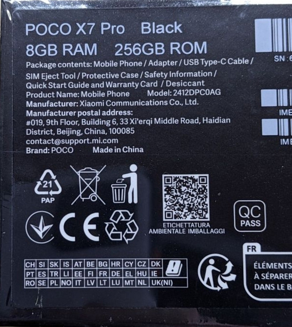 Смартфон POCO X7 Pro 8/256Gb Black Global Київ - фото 2