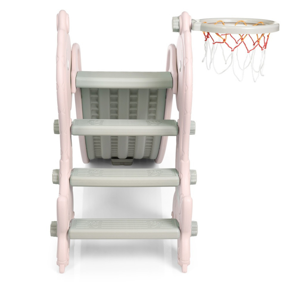 Дитяча гірка YG2020-2-1-8 пластик, з баскетбольним кільцем Вінниця - фото 3