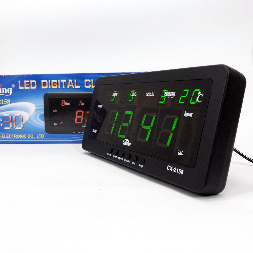 Электронные часы VST Caixing CX-2158, Умные настольные часы светодиодные настольные хорошие QG-75 Львов - изображение 8
