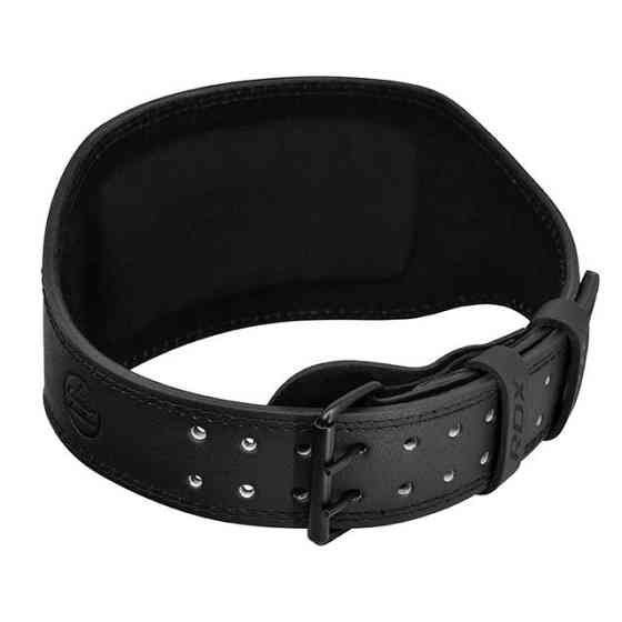 Пояс для важкої атлетики RDX 6 шкіряний Full Black L Каменское