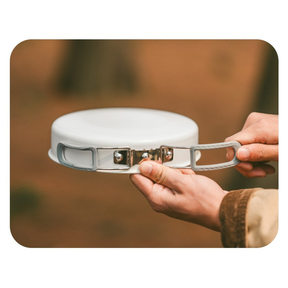 Сковородка со складной ручкой Naturehike CNK2450CF013 (17.5 см) алюминий Белый Винница - изображение 4