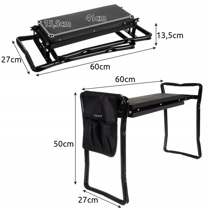 Садовый складной стул 3в1 многофункциональный для огорода с органайзером Gardlov (23731) Нововолынск - изображение 7