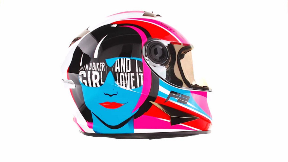 Шлем-интеграл (-500) (size:XL, бело-розово-голубой) Мукачево - изображение 1