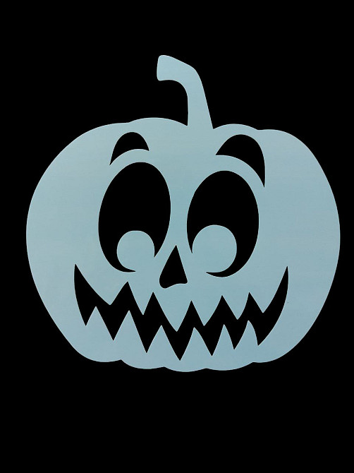 Трафарет на Хэллоуин Тыква для праздника 20 на 16 см серый Киев - изображение 1