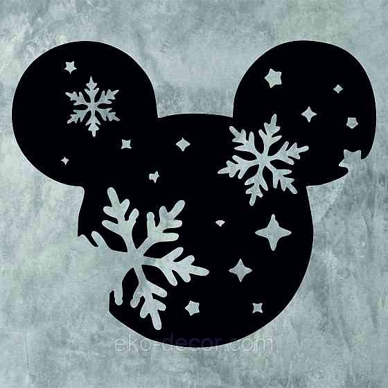 Декоративное настенное Панно «Микки Маус», Декор на стену 110*92 см, Чёрный Киев