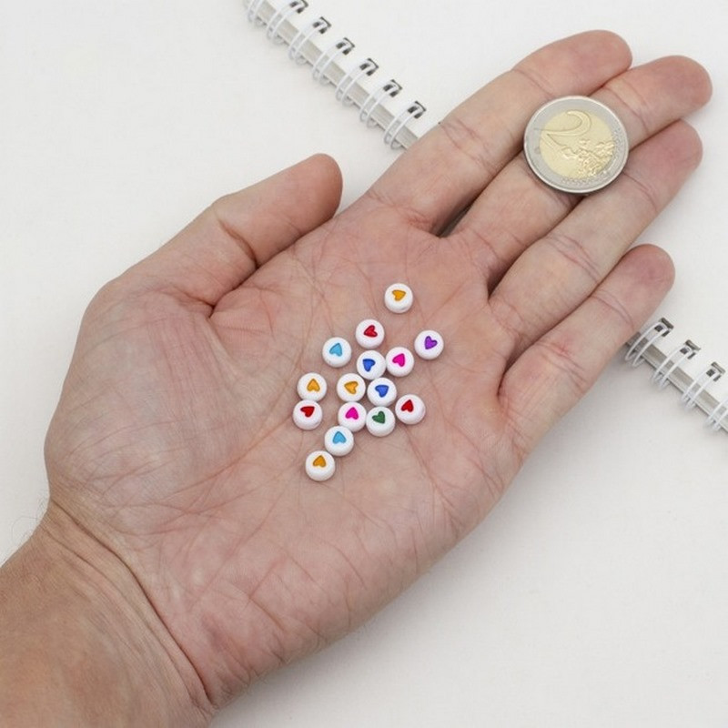 Декоративні намистинки для творчості Серця Dom Busin УТ100031343 в упаковці 170 шт Вінниця - фото 4