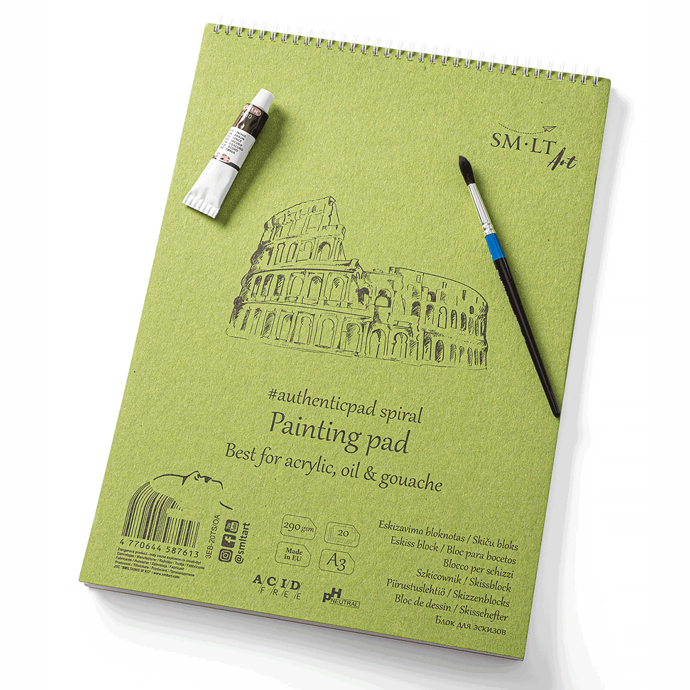 Альбом для акрила и масла на спирали AUTHENTIC (DRAWING) А4 290г/м2 20л белая бумага SM-LT Art A3 Киев - изображение 2