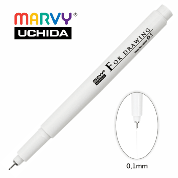 Мульти-лайнер 0.1мм черный 4600-S Marvy Киев - изображение 1