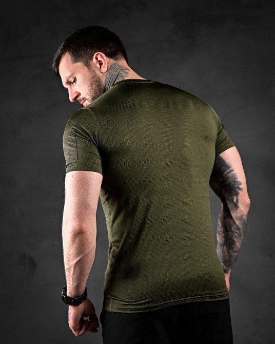 Тактична футболка вологовідвідна samuray Cooltuch oliva Одеса - фото 4