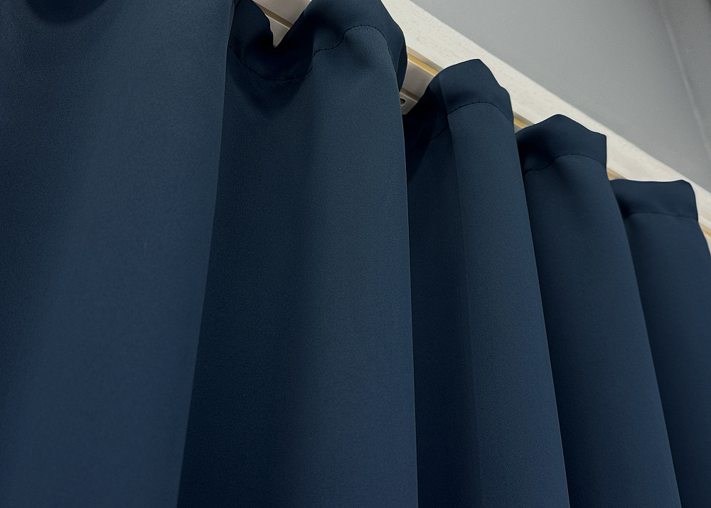 Комплект штор коротких VR-Textil Bagema Rvs № 1474ш 130х170 см 2 шт Синий (35-0351) Киев - изображение 8