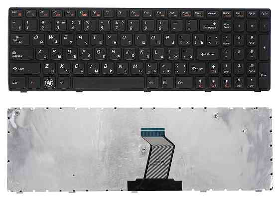 Клавиатура для ноутбука Lenovo IdeaPad (Z560, Z565, G570, G770) Black, (Black Frame), RU Вінниця