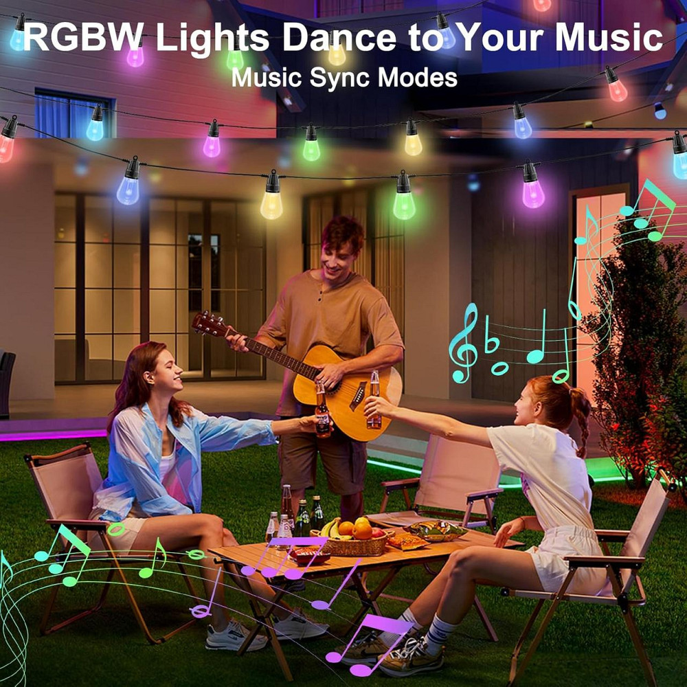 Гірлянда Voneta RGBW 15 м, 15 LED лампочок, Smart Wi-Fi, керування через додаток і пульт, музичний режим, IP68 Київ - фото 9