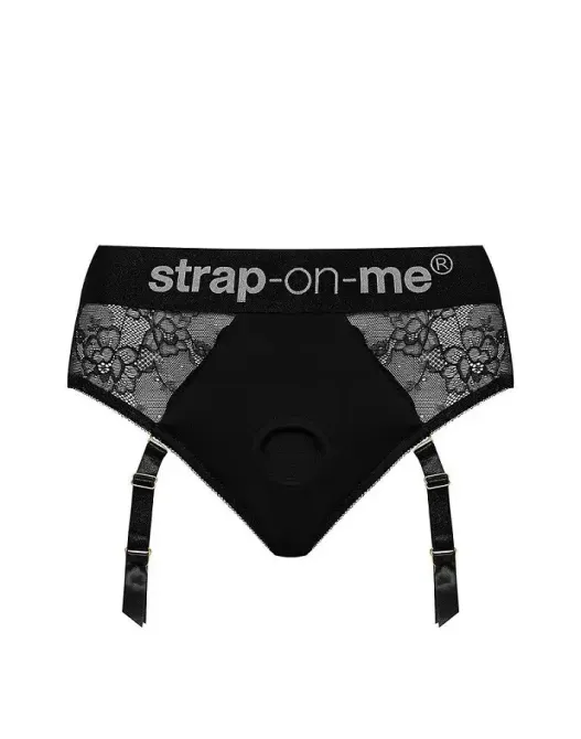 Мереживні труси для страпону з підв'обов'язками для панчіх Strap-On-Me DIVA HARNESS, S Львів - фото 3