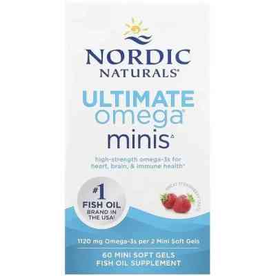 Вітамінно-мінеральний комплекс Nordic Naturals Риб'ячий Жир, Омега-3, 1120 мг на порцію, смак полуниці, Ultimate Om (NOR-06100) Вінниця